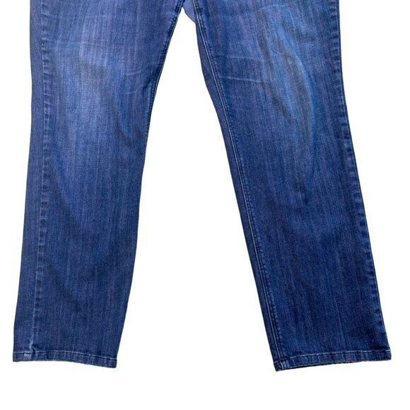 TORRID Stretch Straight Leg Blue Jeans Denim w Barbie Pink Tone Size 22 - Picture 5 of 8